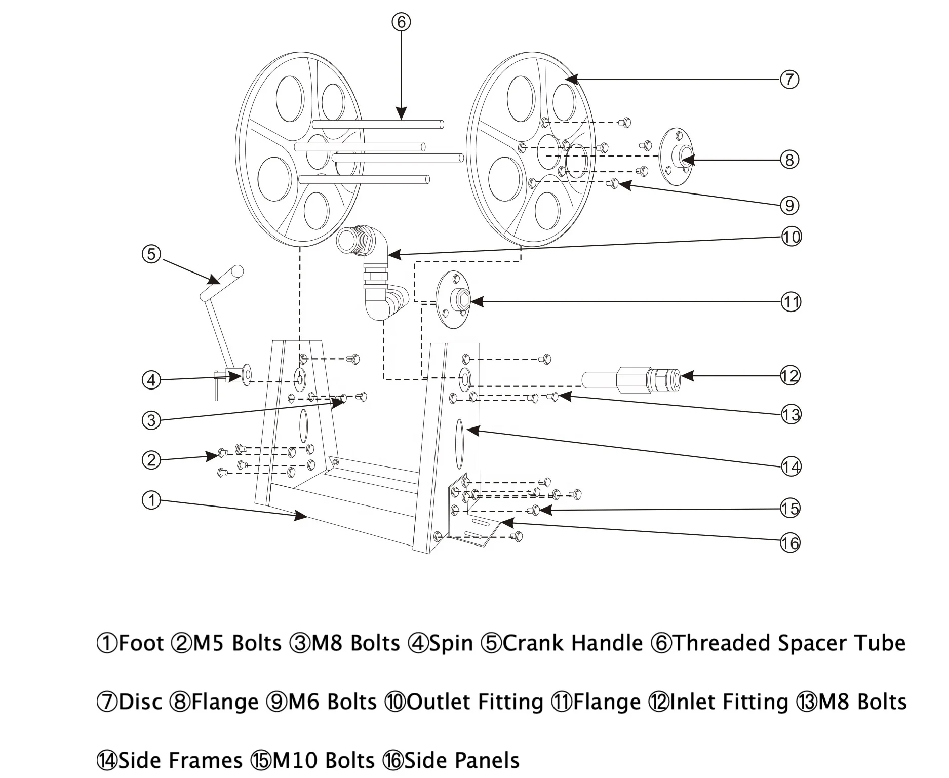 Water Fed Pole Window Cleaning Hose Reel
