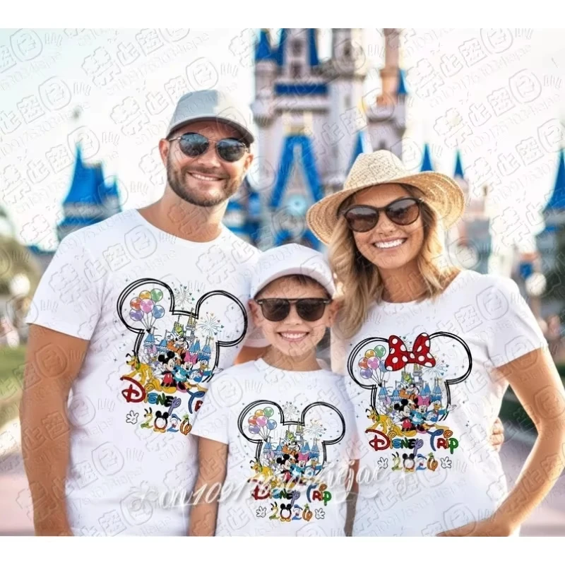 2026 NEW Summer Cute Children's Family Travel Style Comfortable  Family T-shirt - Men's and Women's Couple Matching T-shirt