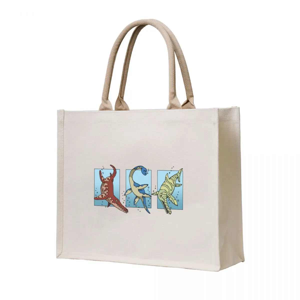 

Dinosaur Dangers of the Sea Tote Bag Women's bag shopping trolley bag Canvas for women