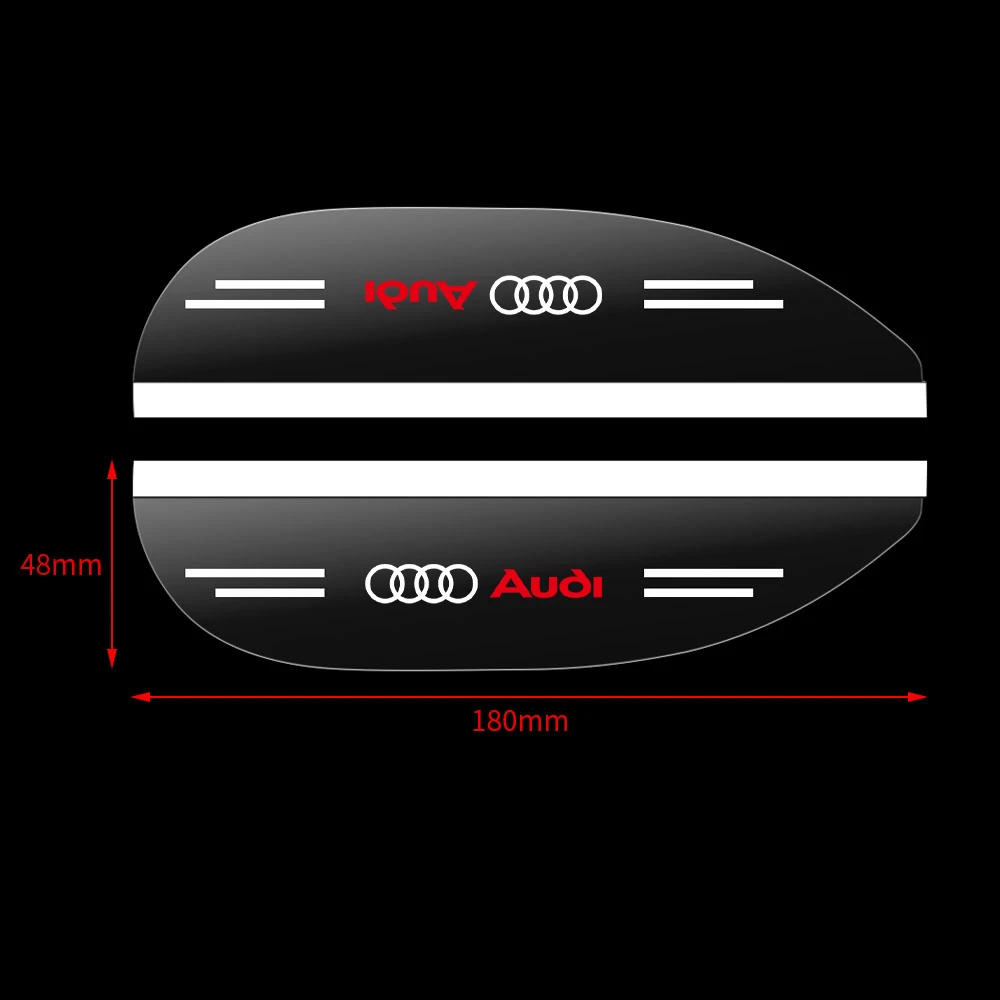 2pcs Car Rain Eyebrow Shield Car Badge Side Rear View Mirror Visor For Audi Sline A4 A5 A7 S4 RS4 A6 TT A1 A2 A3 Q1 Q2 Q3 Q5 Q8