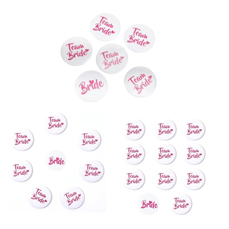 

6/8/11Pcs Bride and Bride Squad Pins Wedding Party Button Pins for Wedding, Bridal Showers, Bachelorette Button Pins