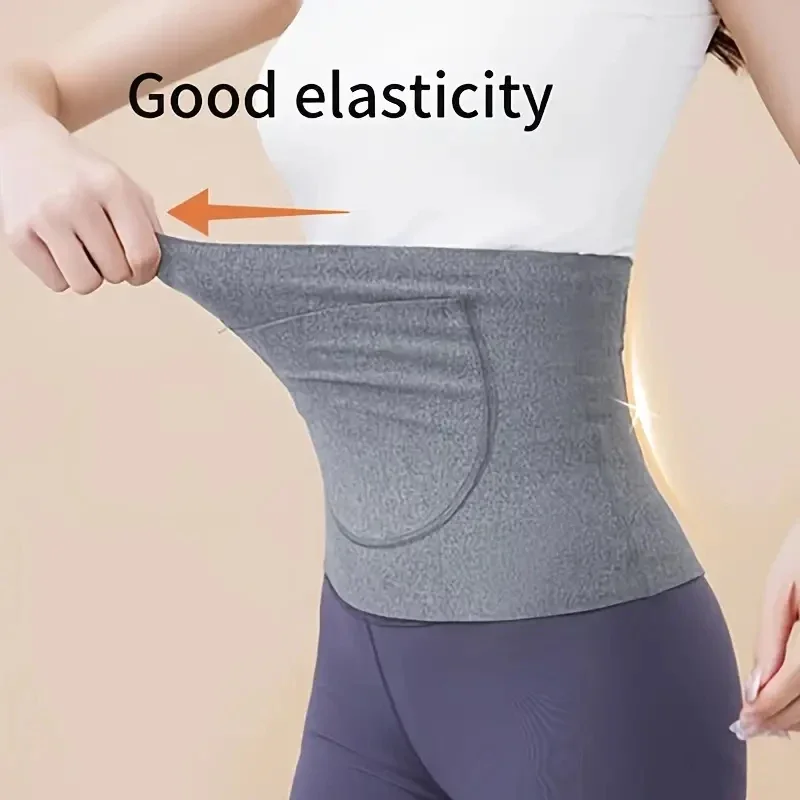 Winter Elastic Cotton Unisex Thermal Waist Support Abdomen Back Pressure Warmer Inner Wear Winter Cummerbund Stoma Bag Support