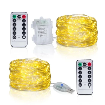 2M 4M 8M LED dize işıklar peri yeşil tel açık alan noel ışıkları ağaç Garland yeni yıl sokak ev partisi düğün dekor için