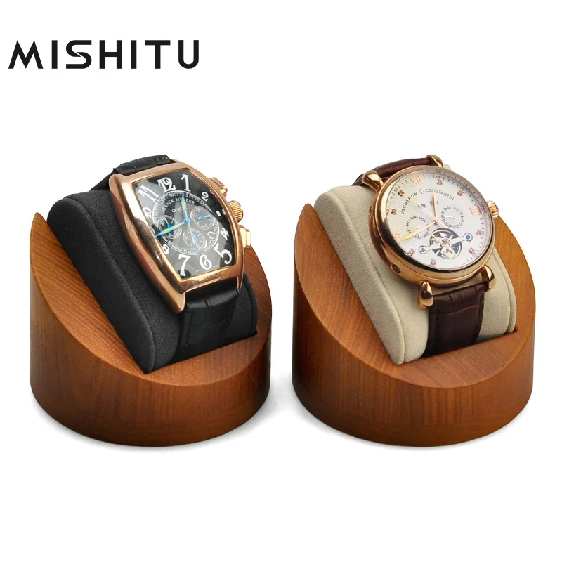 

MISHITU Solid Wood Watch Display Stand Wrist Watch Display Storage Rack Jewelry Wooden Organizer Props Jewelry Watchs Exhibition