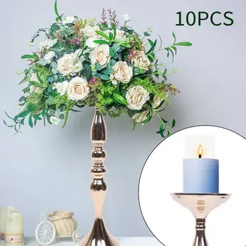 19.5" Tall Gold Candelabra Candle Holders (Set of 10) 1