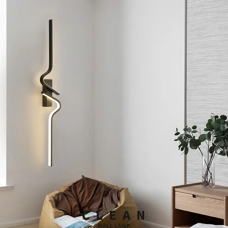 Modern Minimalist Creative Strip Led Wall Lamp Bedroom Bedside Wall Sconce for Living Room TV Sofa Background Wall Lamp