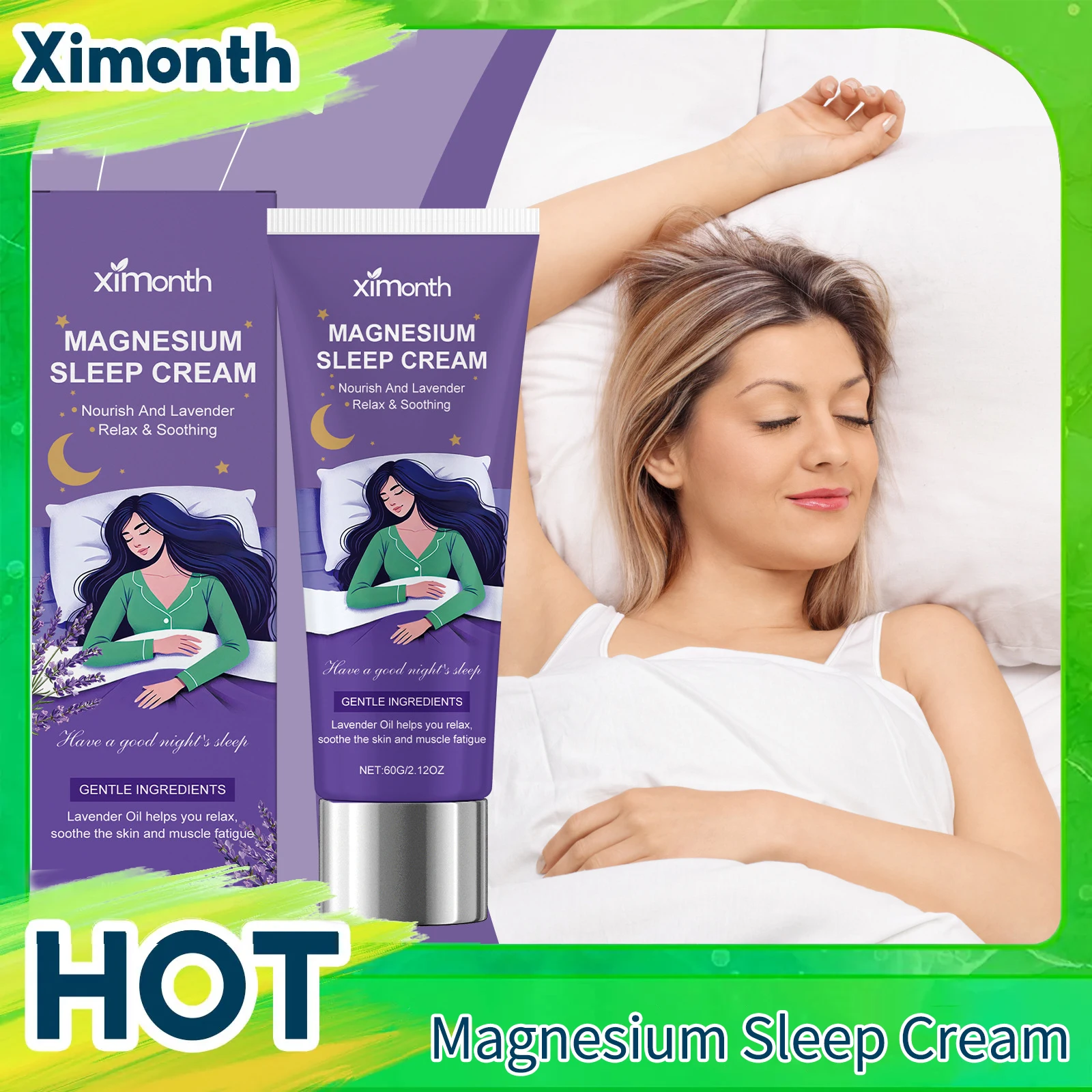 

Мазь от бессонницы, снимает стресс, тревогу, релаксацию мозга, массаж тела, крем для сна, здравоохранение, лаванда, медицинский пластырь