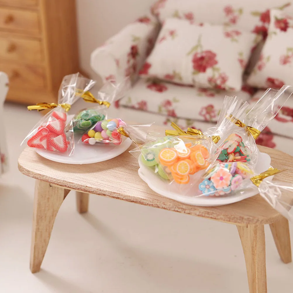 

12Pcs Mini Packaged Snacks Ornaments Lifelike Simulated Snack Bags Miniature Food Decorations Mini House Photography Props
