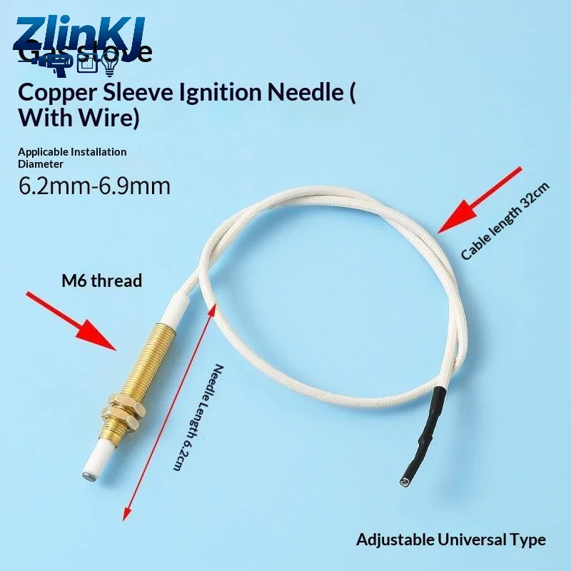 Electric Pulse Igniter Induction Needle High Temperature Resistant for Household Gas Liquefied Embedded Stove Repair Replacemen