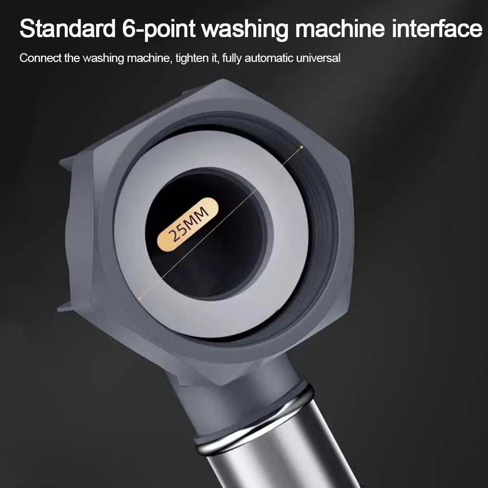 Plastic Washing Machine Hose Deformation Resistant Replacement Extension Tube with 90 Degree Bend Water Inlet Connection