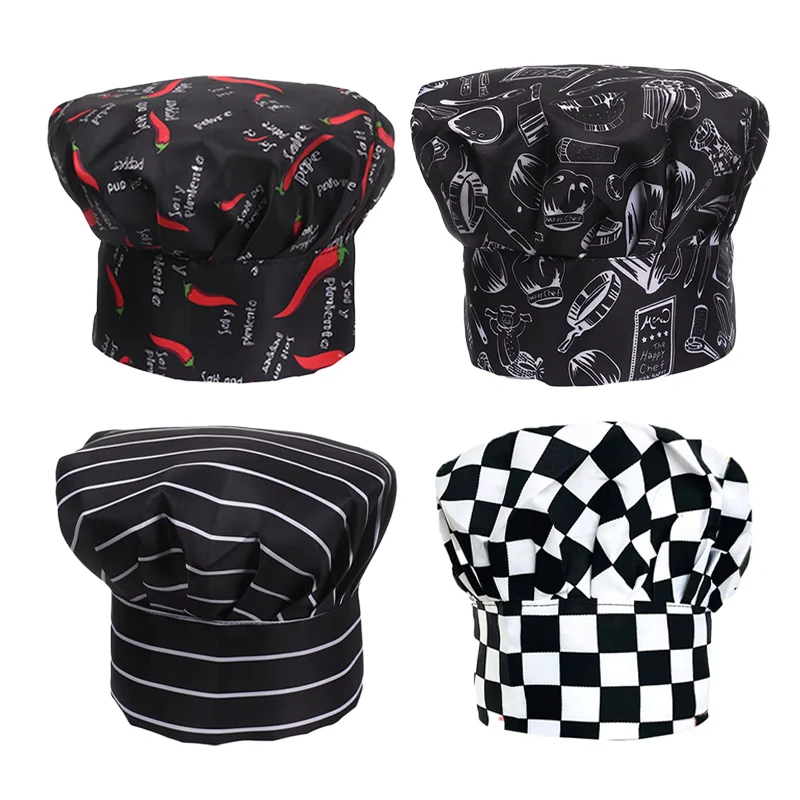 20 سنتيمتر طويل القامة قبعة الطاهي 2/1 pce خدمات الطعام الفطر قبعات مطعم المطبخ كوك القبعات فندق شواء النادل قبعة الطبخ مخبز العمل قبعة #1