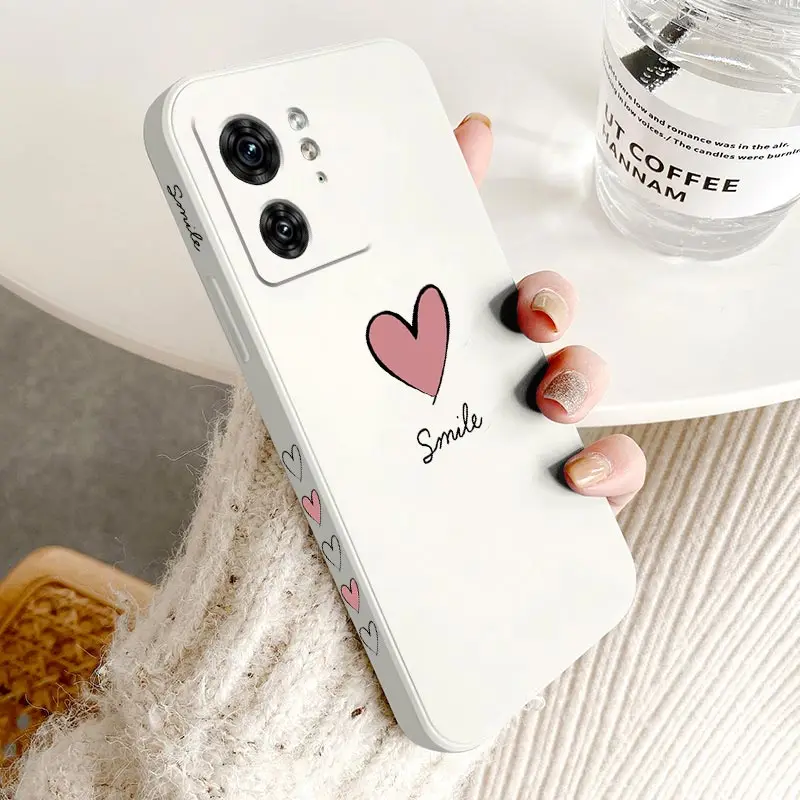 EDGE40 Silikonowe etui na telefon z różowym sercem do Motorola Moto EDGE 40 40Neo EDGEPlus 30 20 E7 E7Plus E32 E22 E22i E6S E20 E13 Cover — zdjęcie 7
