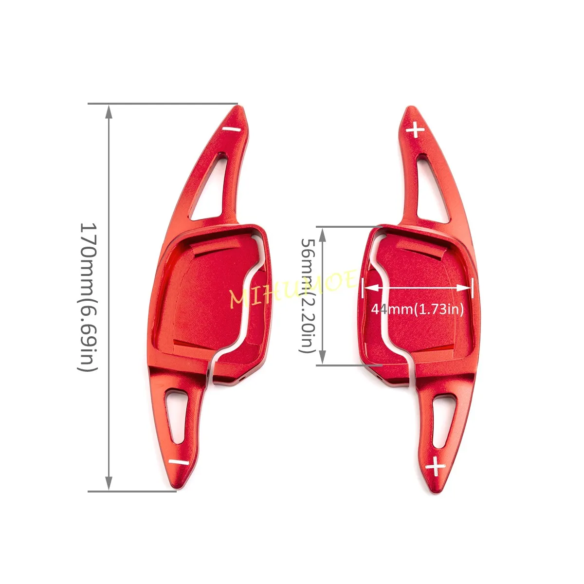 For Audi A3 A4 S4 A5 A6 C8 A7 2019-2023 Aluminum Interior Steering Wheel Paddle Shifter Extension Red Accessories