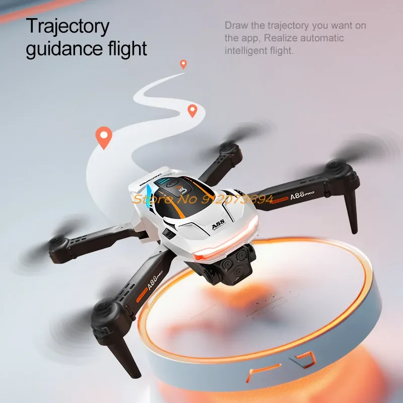 8K MINI Foldable Image Follow Electric Remote Control Drone Quadcopter 2.4G Colorful Light Headless Mode Attitude Hold Rc Drone
