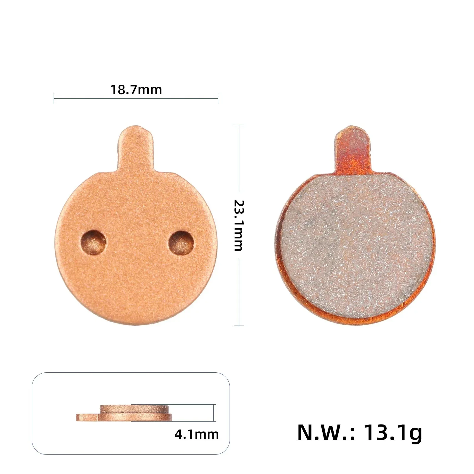 Sintered Full Metallic Brake Pads Bronze for X1 Electric Scooter Disc Brake Caliper High-Temp Replacement Set