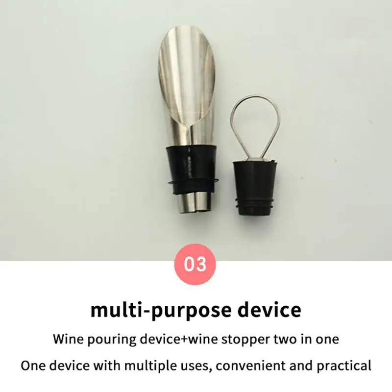 Champagne Wine Stoppers 2PCS Multifunctional Pourer Sealers Reusable Design for Daily Use and Special Occasions