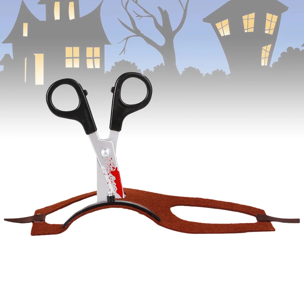 

Pet Cosplay Hat Size S Artificial Scissors Decoration Soft Comfortable Dog Puppy Halloween Party Cosplay Prop Pet Headwear