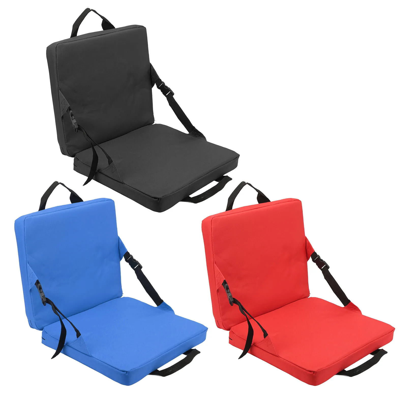 Outdoor Foldable Cushion Outdoor Foldable Chair with Backrest Soft Sponge Cushion Back Chair for Stadium and Beach 