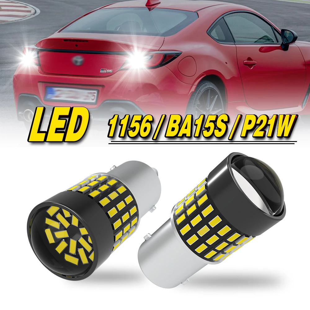 

2x светодиодные лампы P21W 6000K для заднего хода, лампы заднего фонаря 1156 7506 BA15S, белые противотуманные лампы 12В для Hyundai Accent 2005, Sonata 2009-2010