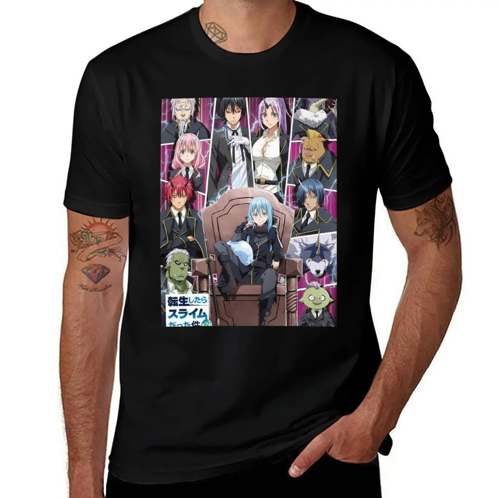 Anime Reincarnated Slime Collage T-Shirt Summer Casual Loose T-Shirt
