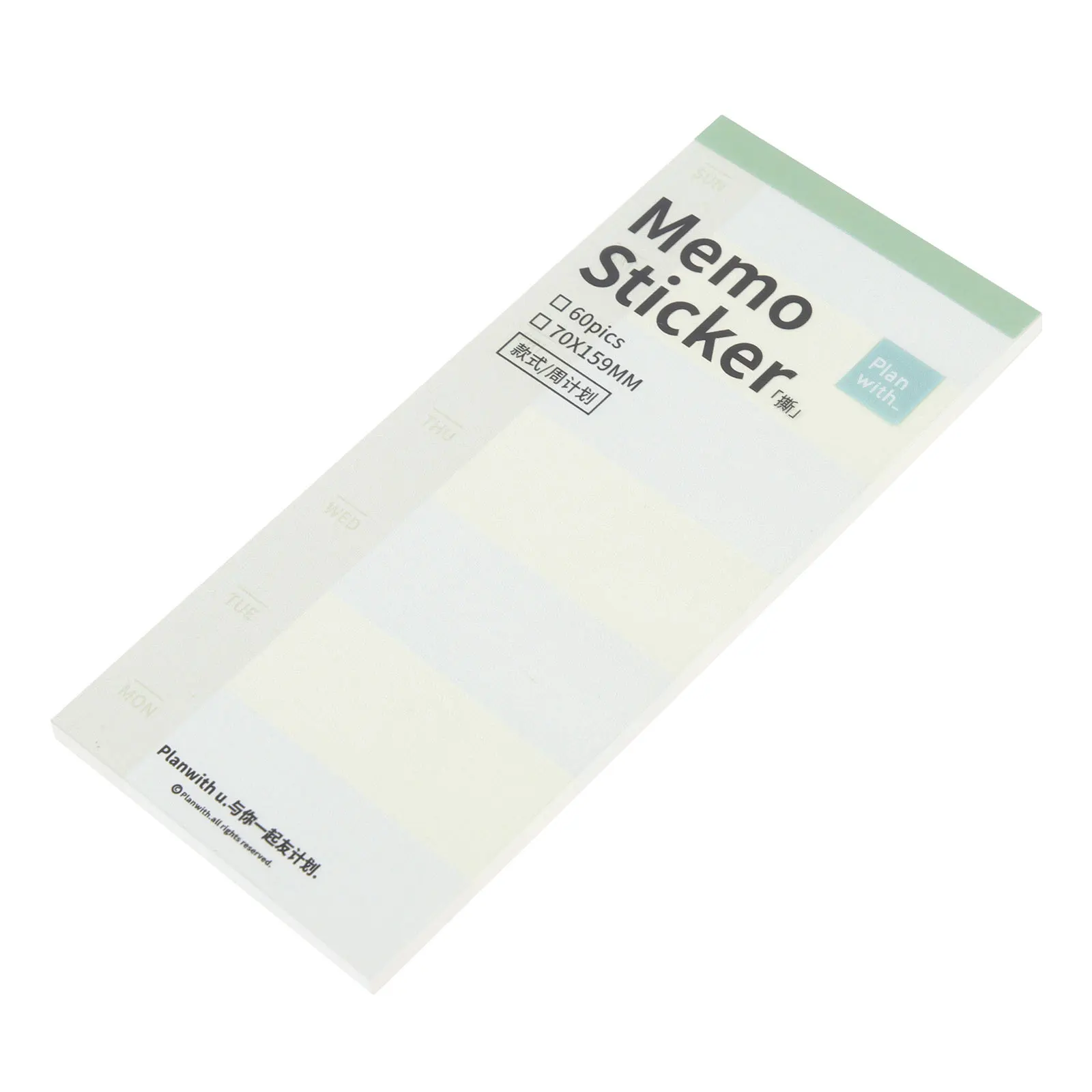 Piano settimanale Adesivi memo multiuso Decalcomanie autoadesive per etichette con note strappabili per adesivi memo per uso ufficio studio