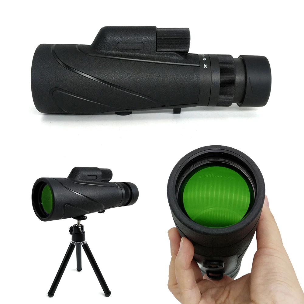 TONTUBE 10-30x50 long Zoom Monocular with Bak4 Prism Dual Focus High Power Telescope for Hiking Hunting Camping Bird Watching