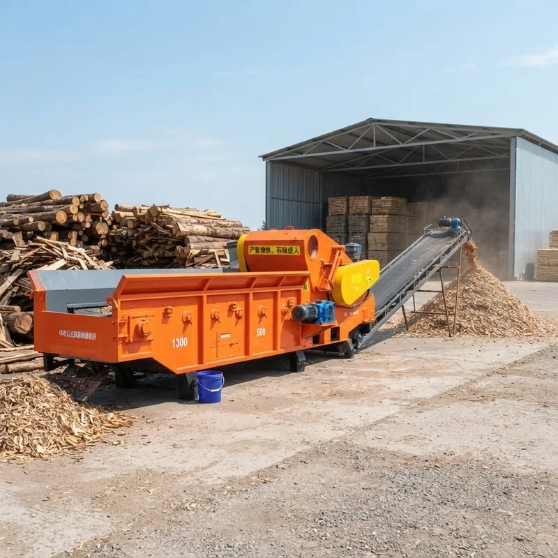 High Capacity Chipper And Uniform Output Grinder, Turnkey Wood Waste Recycling Solution