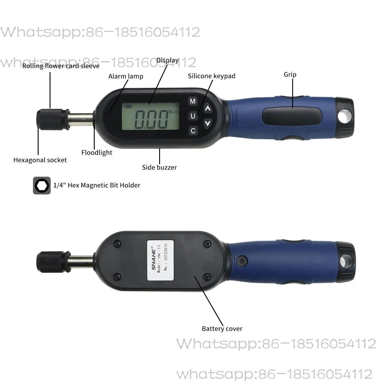 New Digital Torque Screwdriver Adjustable Torque Screwdriver Wrench 1/4 Inch Drive Screwdriver Torque Wrench Set