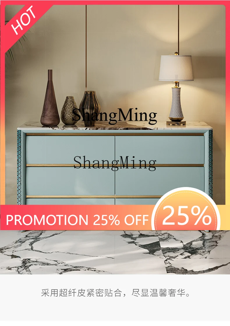 

ZYY light luxury bucket cabinet fashionable marble high end TV cabinet fully equipped bedroom storage porch storage cabinet