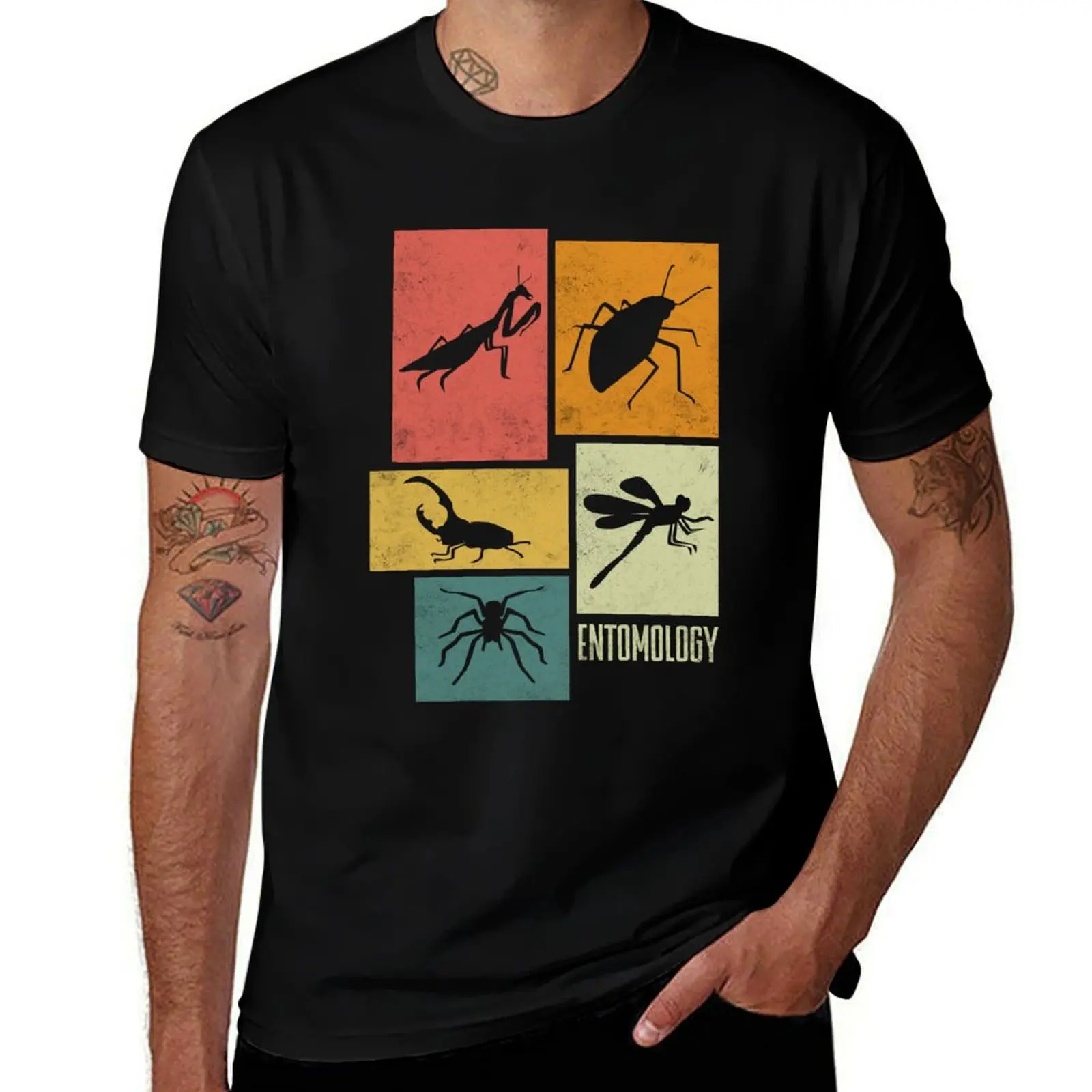 

Entomology Entomologist Insects Silhouettes T-Shirt man t shirt summer T-Shirt
