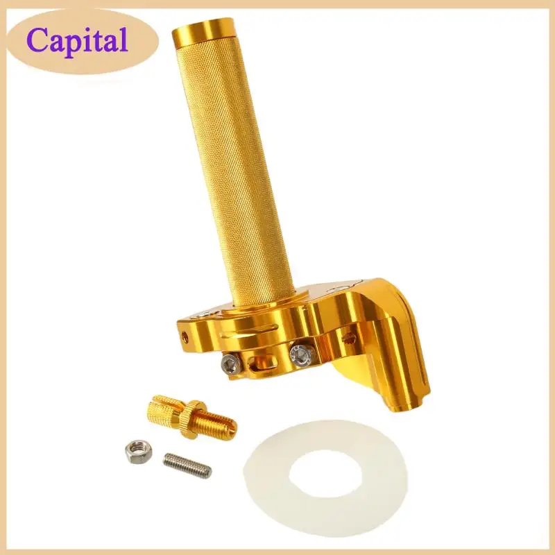 Stylish Golden Color Visible Grip Off-Road Motorcycle Universal CQR/CRF Twist Throttle – CNC Detachable Design