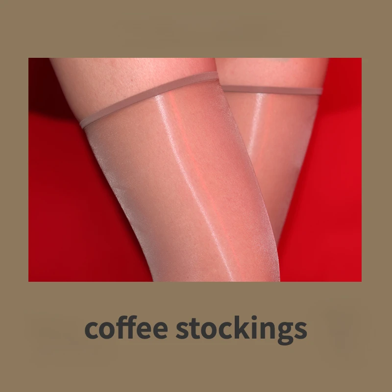 Stage Stockings Club Sexy Stocking Borderless Oily Stockings for Women\'s Lingerie Sexy Silk Slip Over The Knee Thigh Stockings