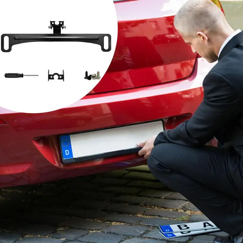 Rear Camera License Plate Mount Rearview Camera License Plate Bracket Waterproof Rear Reverse License Plate Camera Mount Kit For