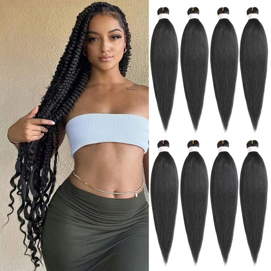 

Длинные 30-дюймовые наращивание волос с эффектом омбре для профессиональных вязаных крючком твист-косичек, предварительно растянутые волосы из синтетического волокна для натуральных волос