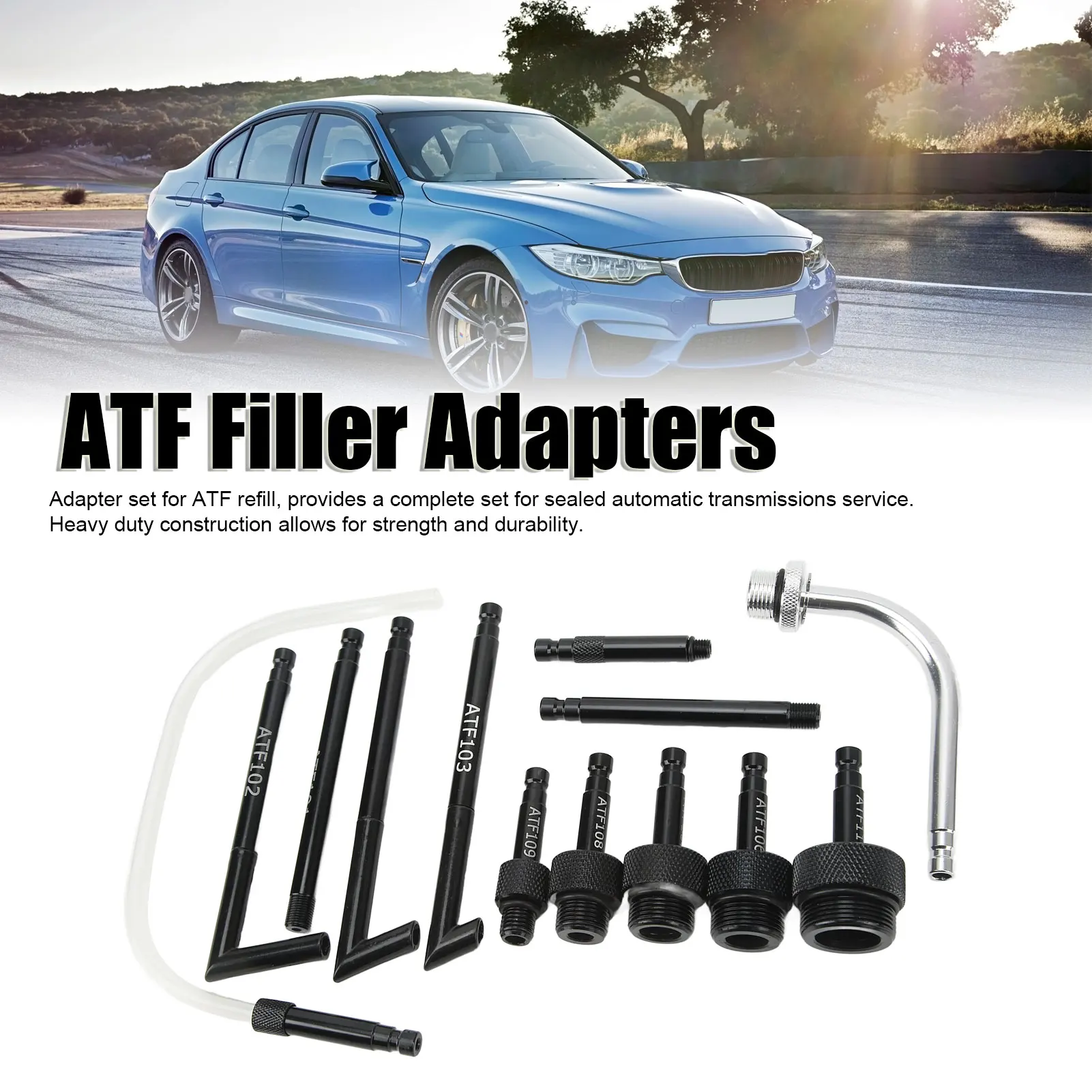 

13 Pcs ATF Gearbox Filling Adapter Carbon Steel Transmission Oil Refill Fluid Pump Refilling Connector Tool
