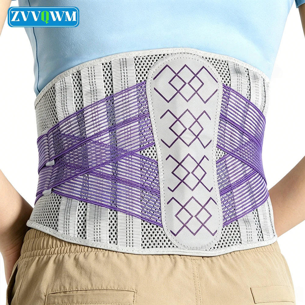 

Ergonomic Lumbar Back Brace, 9 Stays Back Support Belt, Breathable Adjustable Waist Belt for Athletes, Gym, Work, Heavy Lifting