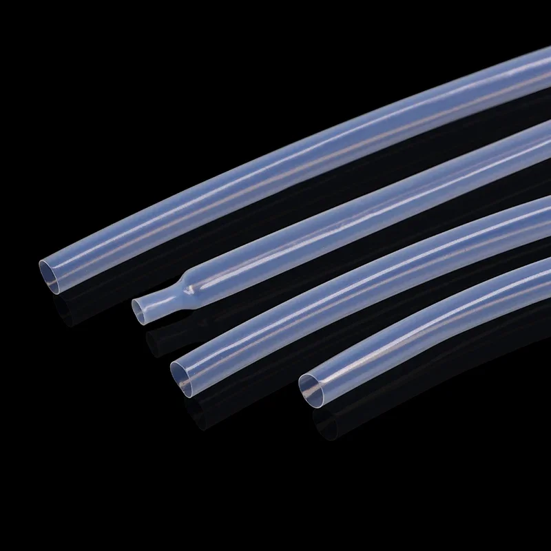 4:1 Shrinkage Ratio PTFE Heat Shrink Tube 1/2/5M Translucent 2mm 4mm 6mm 8mm 9.6mm Diameter High Temperature Cable Sleeving 600V