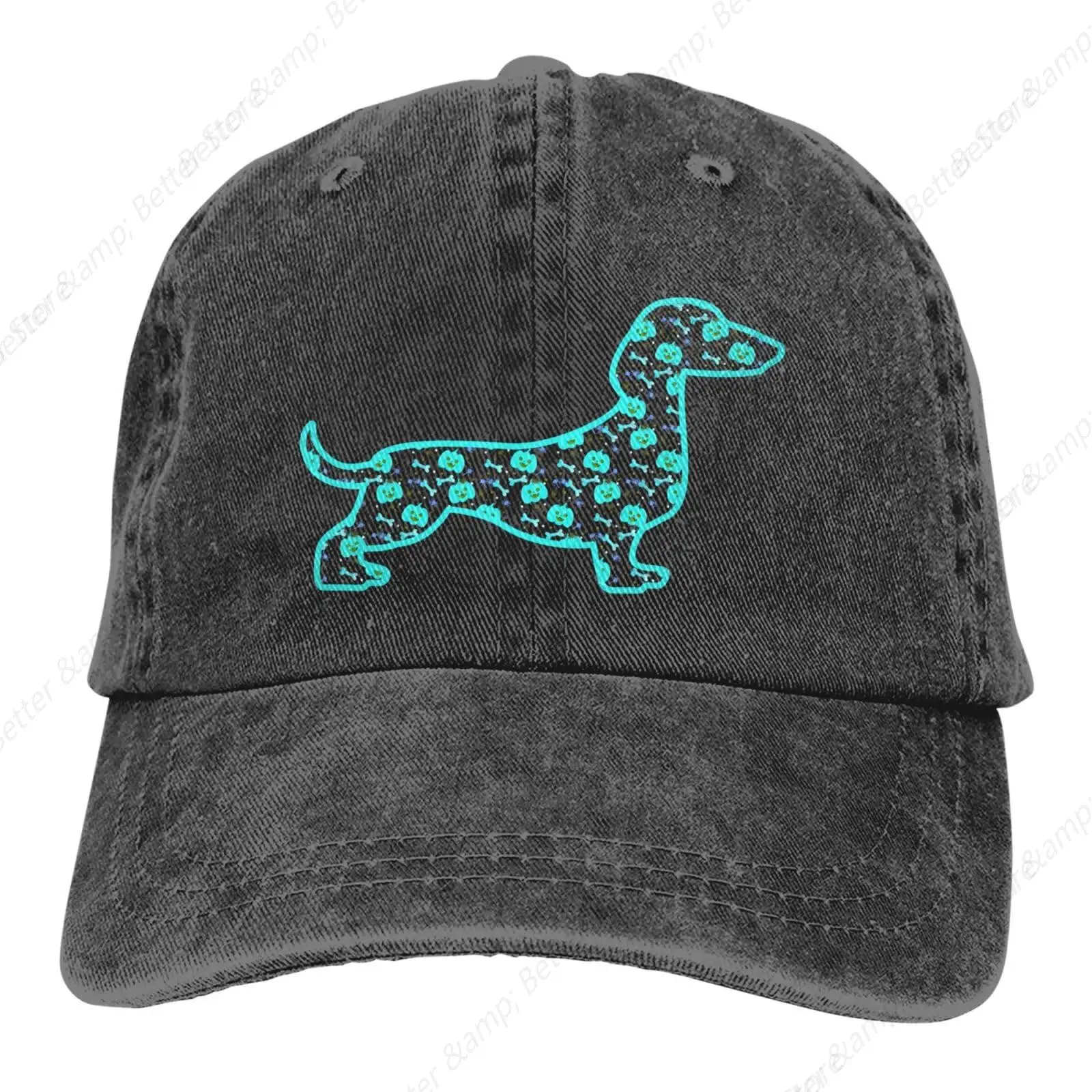 Funny Dachshund Dog Halloween Baseball Cap Golf Dad Hat Adjustable Original Classic Low Profile Cotton Hat Men Women