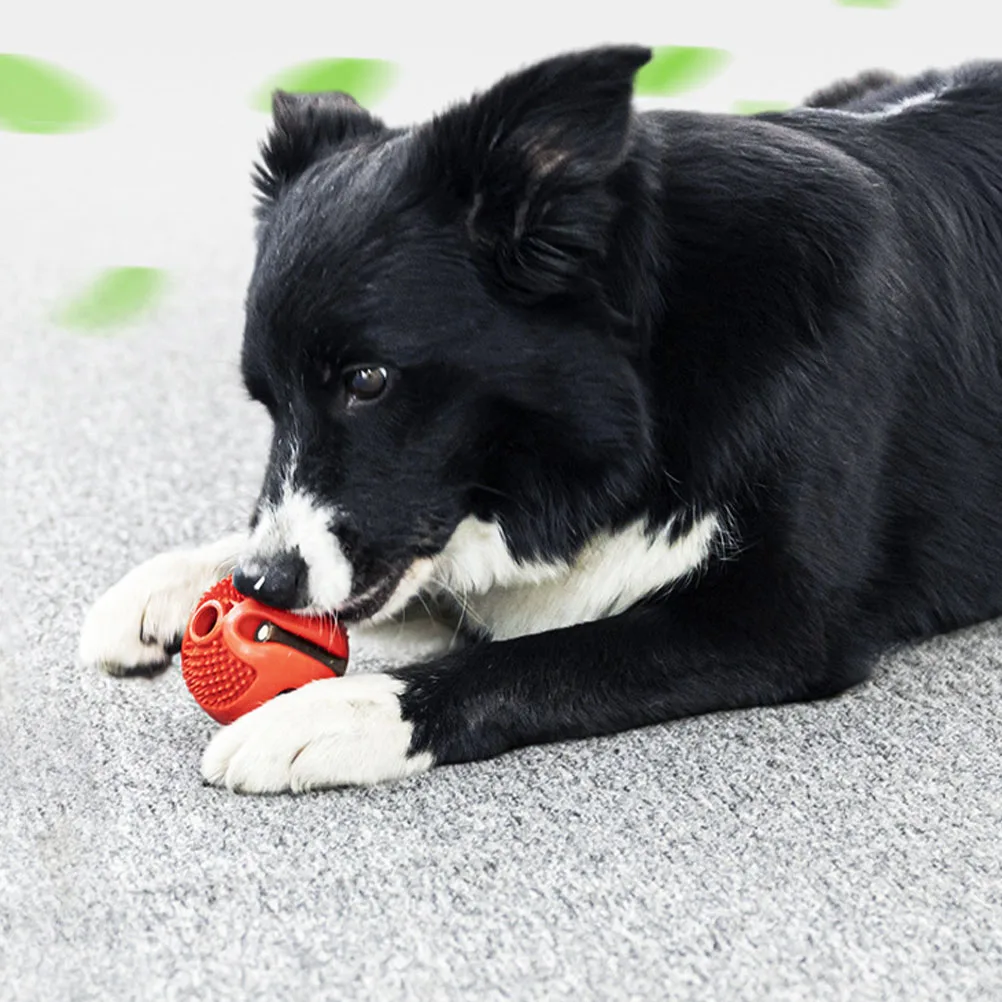 

Pet Dog Activity Snuffle Ball Toy Rubber Small Leak Treat Dispenser Enrichment Puppy Chew Slow Feed Food Hide Play