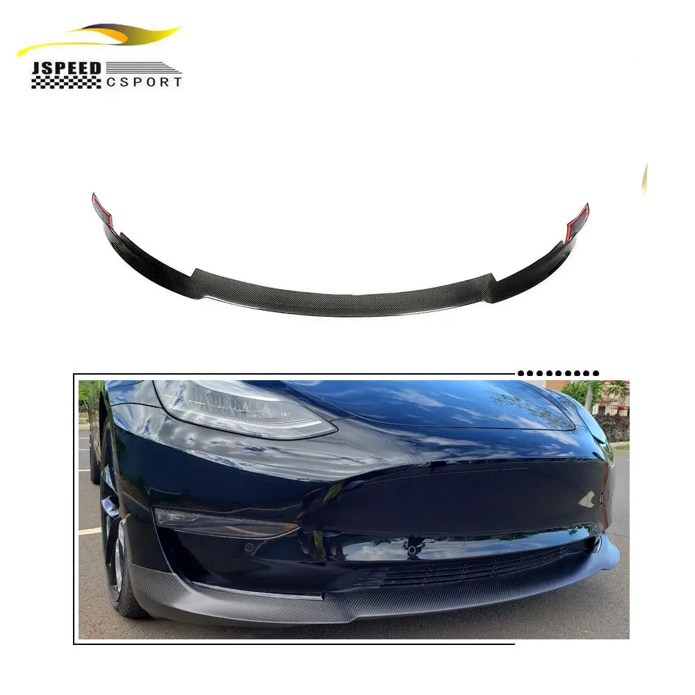 

Suitable for Tesla MODEL 3 sedan 4 doors 2016-2018 Carbon fiber front bumper lip