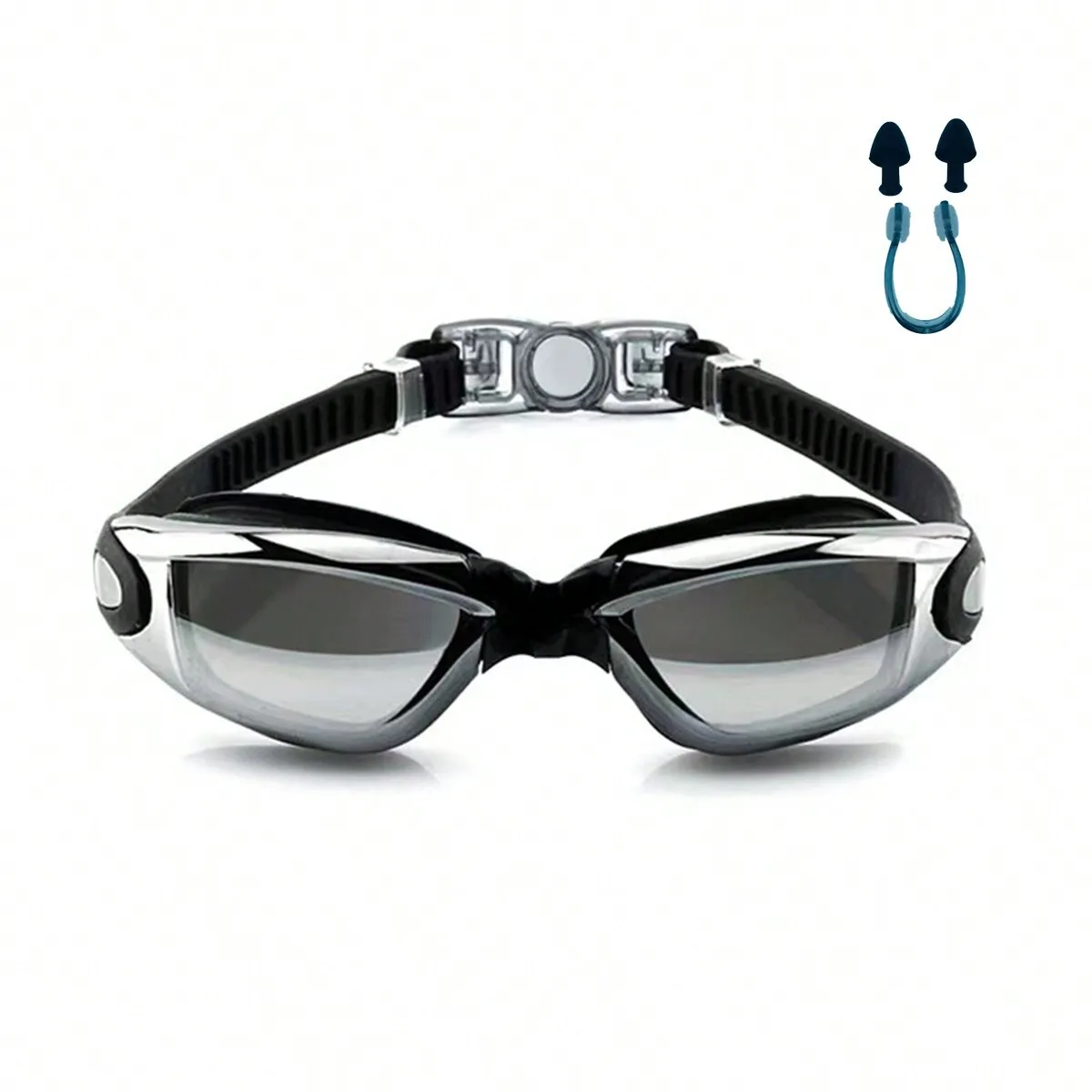 

Women Fashion Anti Fog Waterproof Swim Goggles With Earplugs Practical Beach Swimming Eyewear
