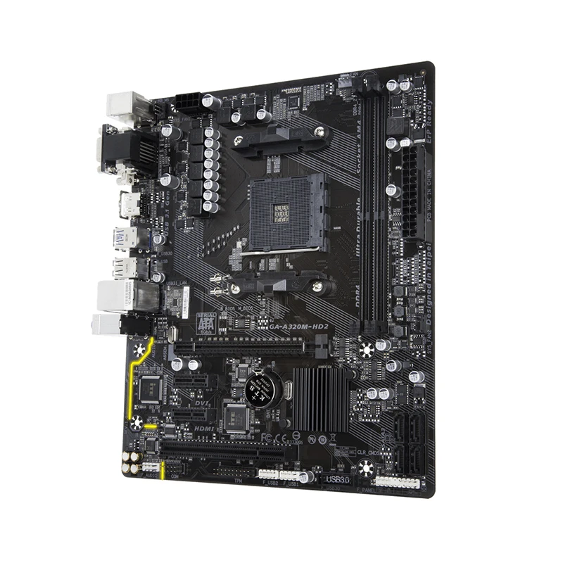 Soquete Mainboard Desktop para AMD A320, SATA III, USB 3.0, GA-A320M-HD2, AM4, DDR4, 32GB