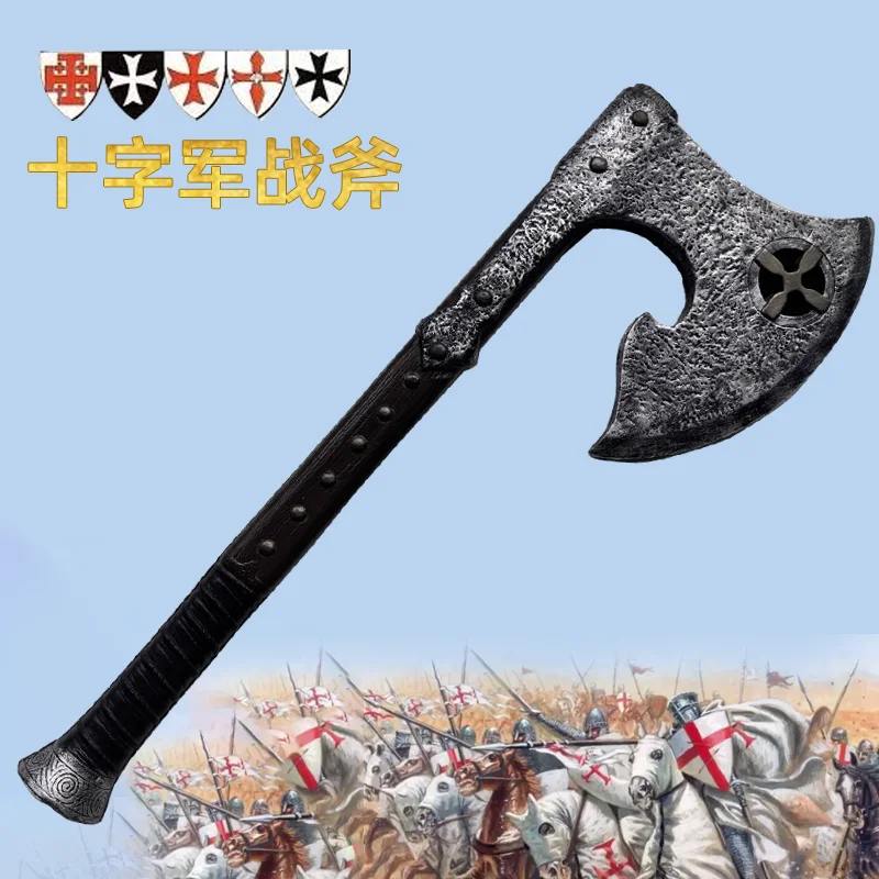 Europese kruisvaarders strijdbijl oude Rome middeleeuwse ridder skeletbijl kinderspeelgoed zwaarden rekwisieten rubberen wapens