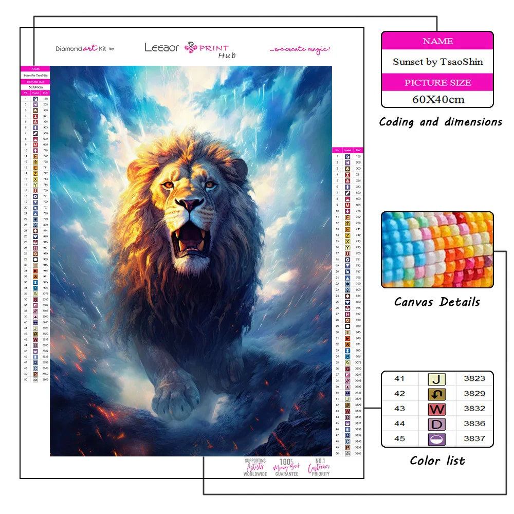 5D Animals Diamond Painting Under Blue Thunder And Lightning Full Rhinestone Mosaic Embroidery Cross Stitch Kit Home Decor Gifts