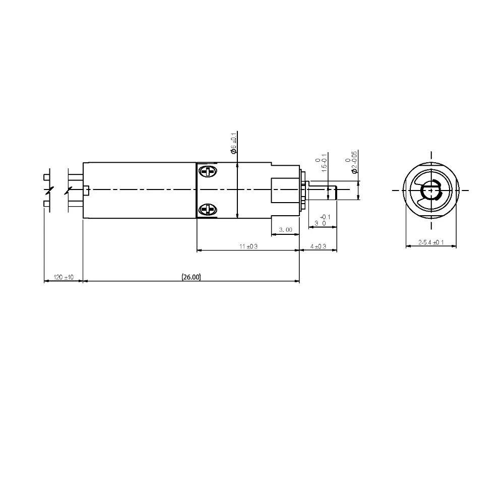7.4V 6mm Coreless Geared Motor All-Metal Gearbox 185RPM 2000g·cm Stall Torque 266:1 for Miniature Robot DIY