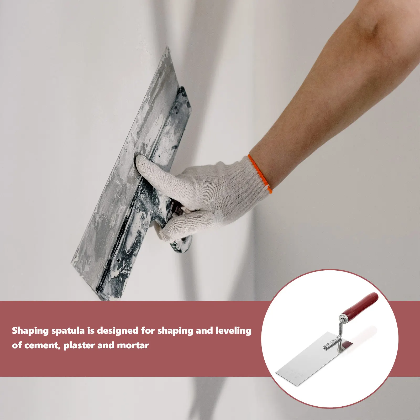 Professional Stainless Steel Putty Cutter with Riveted Wooden Handle for Drywall Tape Joint Sealing Plaster Cement Finishing