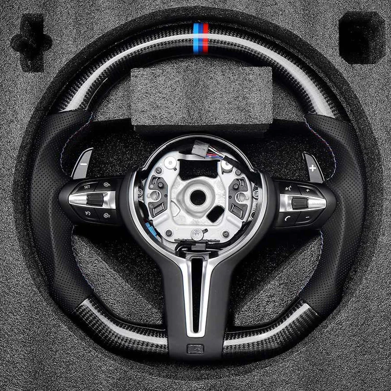 Car Automotive Carbon Fiber Steering Wheel For BMW M F20 F21 F15 F25 F30 F31 F22 F80 F82 F87 Sport Steering Wheel Carbon Fiber