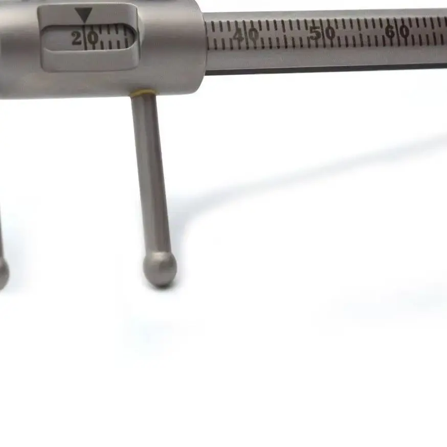 Dental Orthodontic Sliding Caliper Chin Indicator Dental Implant Measuring Gauge Caliper Ruler 0-100Mm Stainless Steel