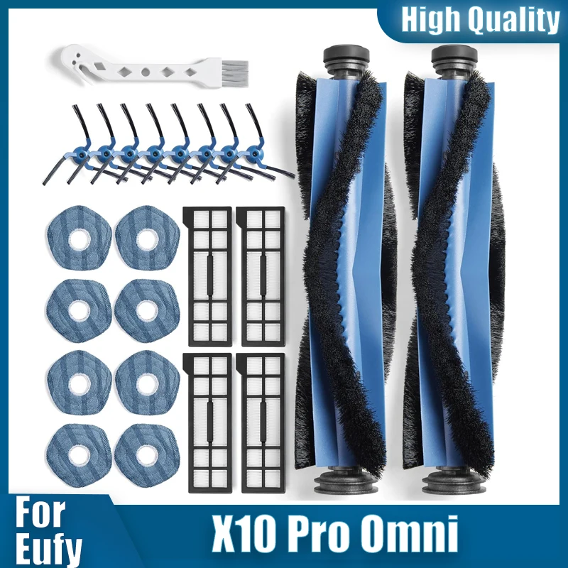

Replacement Parts for Eufy X10 Pro Omni Robotic Vacuum Cleaner Main Brush Side Brush Dust Bag HEPA Filter Accessories