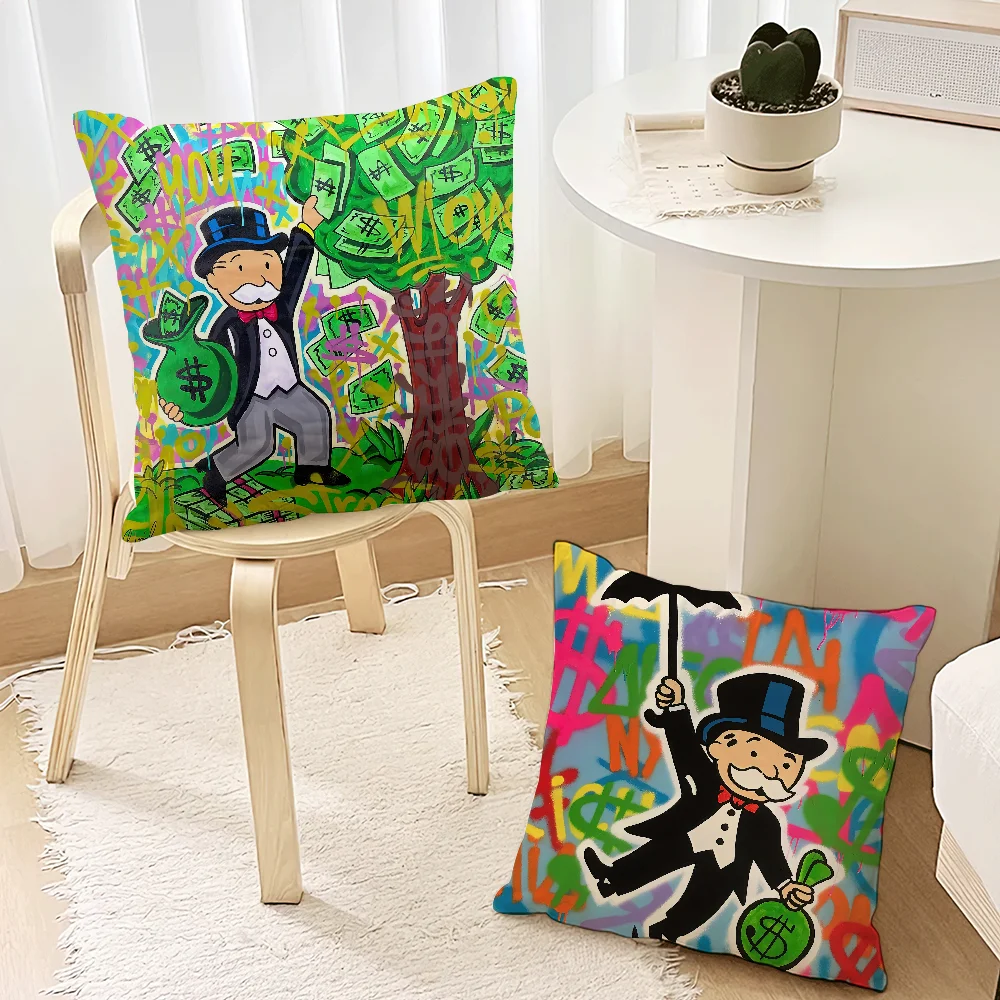 Funda de almohada de lujo de moda de dólar Alec m-monopolio, sofá con acento para sala de estar, soporte para la espalda, salón cuadrado, compañero de siesta reparador ﻿